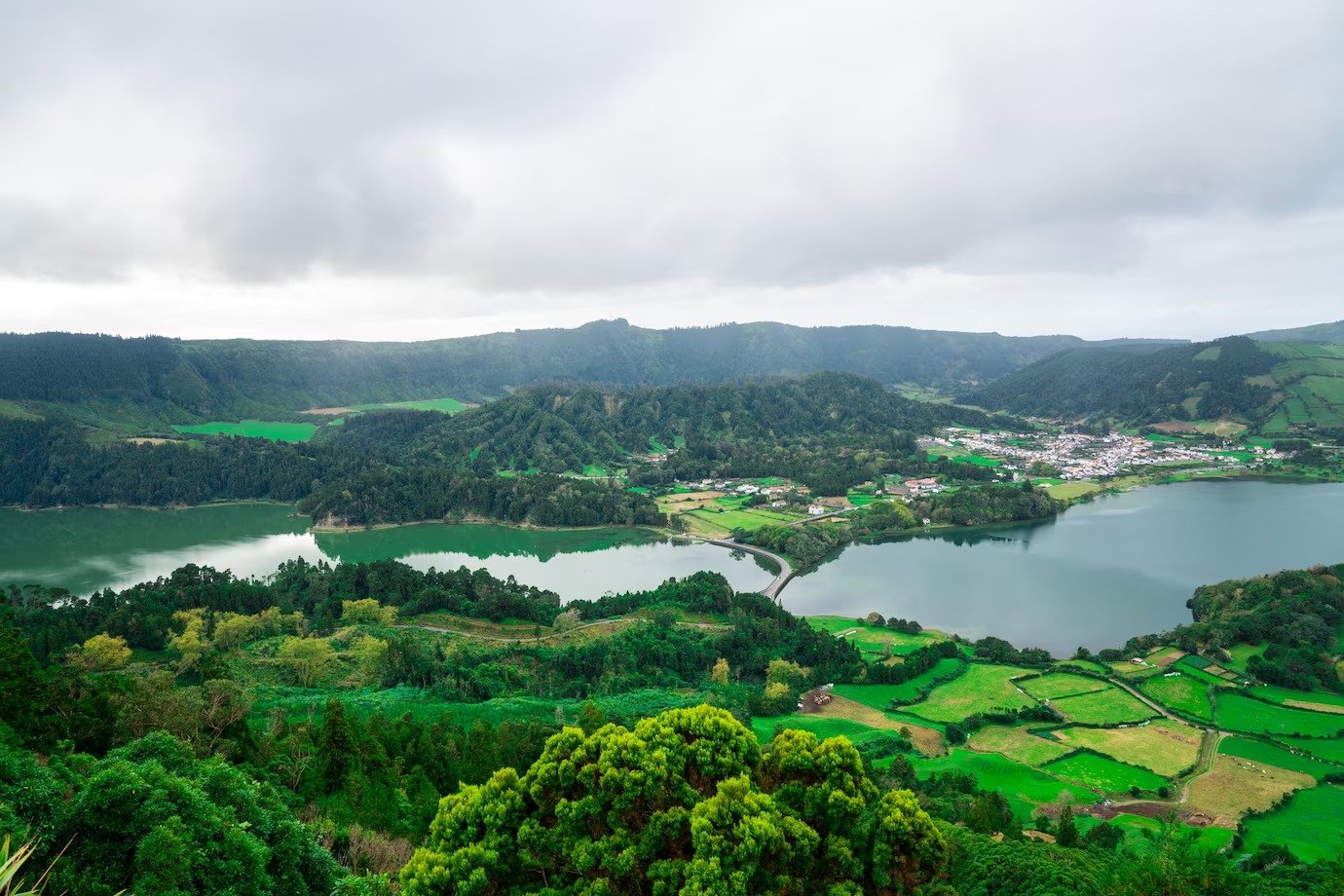 View with mist